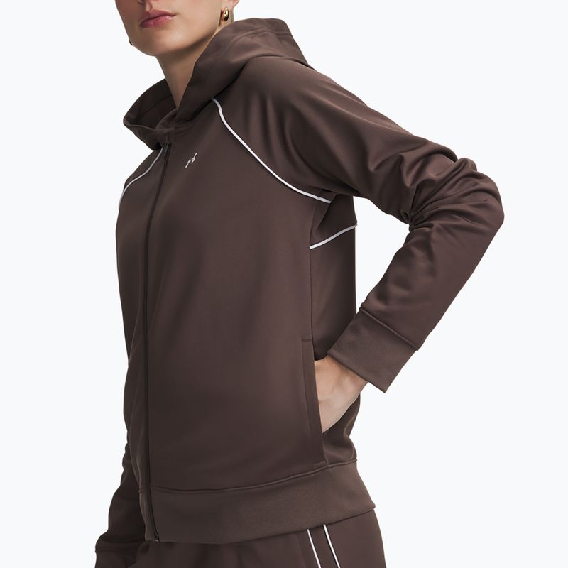 Trening pentru femei Under Armour Rival Tricot Tracksuit HD peppercorn/white 3