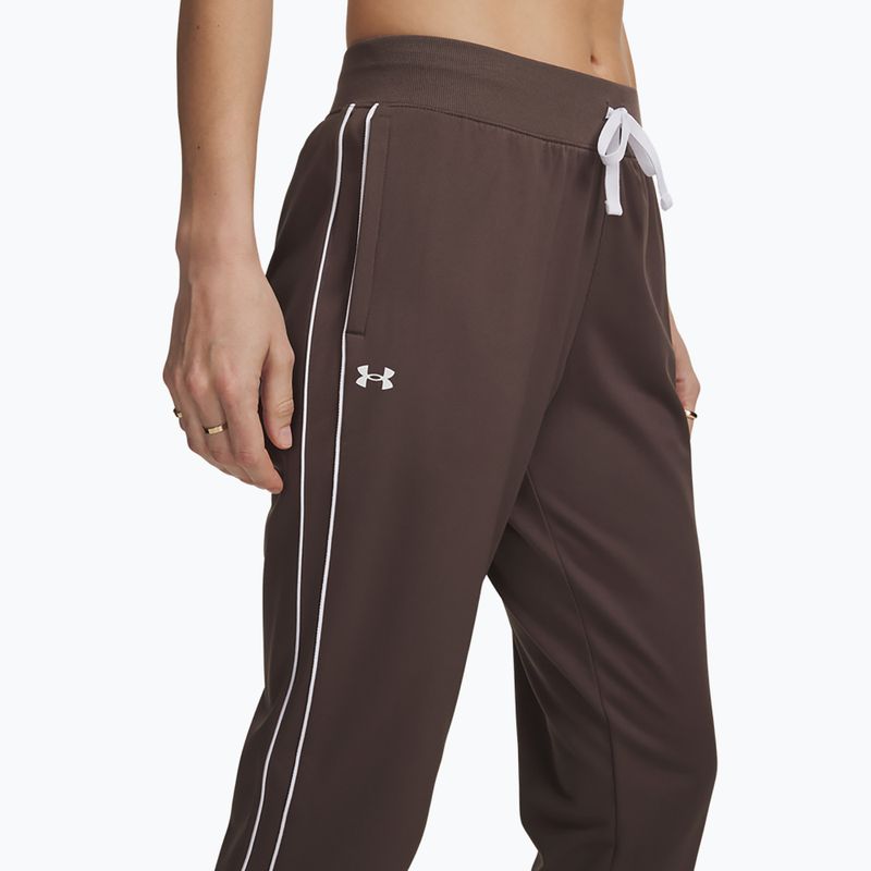 Trening pentru femei Under Armour Rival Tricot Tracksuit HD peppercorn/white 4