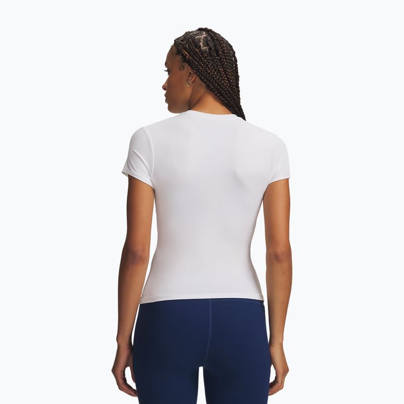 Tricou de antrenament pentru femei Under Armour Motion Fitted SS white/halo gray 2