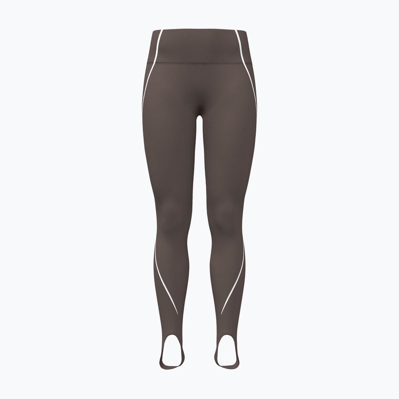 Colanți de antrenament pentru femei Under Armour Meridian Contour Stirrup Leggings peppercorn/white/peppercorn