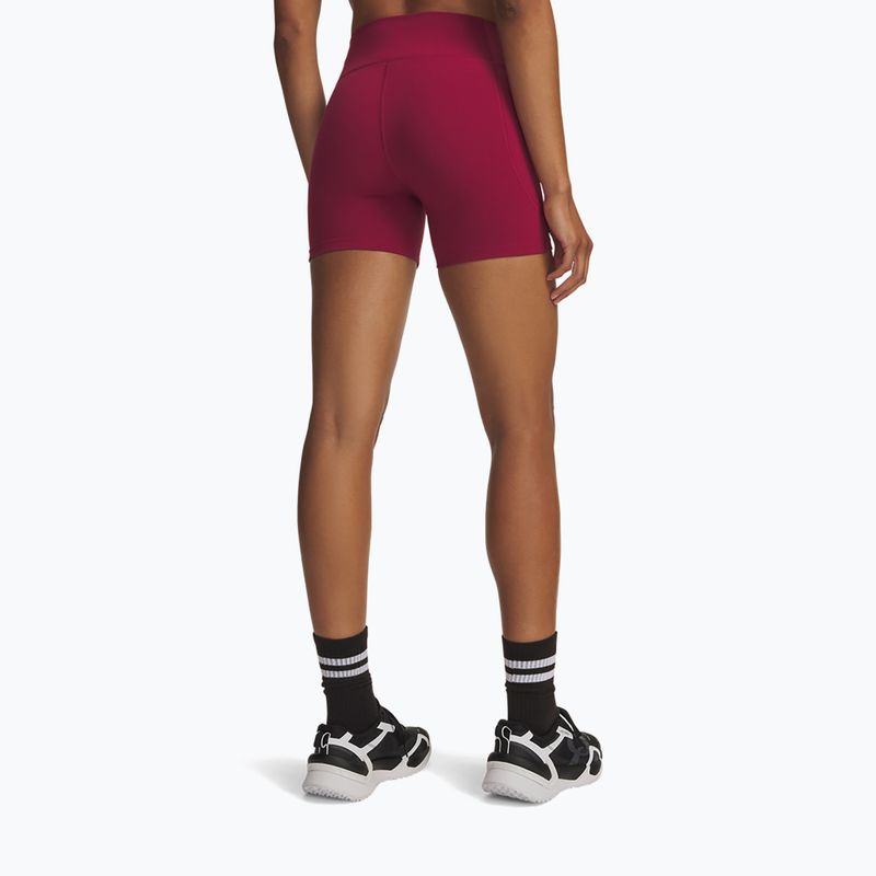 Pantaloni scurți de antrenament pentru femei Under Armour Motion Middy claret/ox blood 3