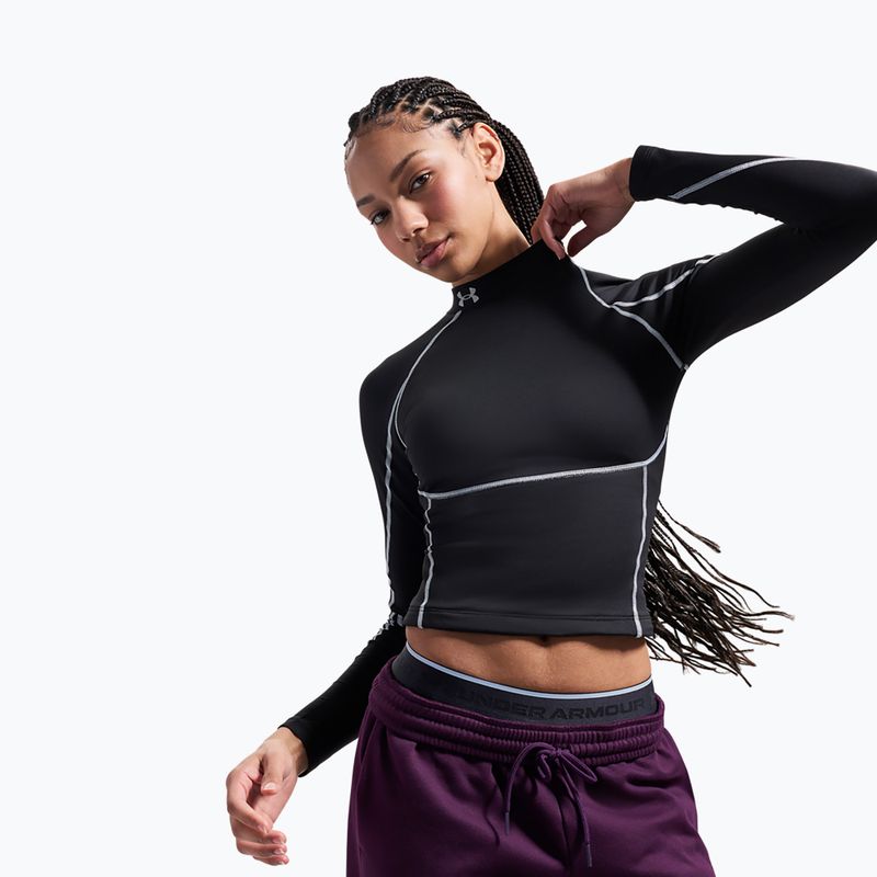 Longsleeve de antrenament pentru femei Under Armour ColdGear Elite Mock ultimate black/reflective