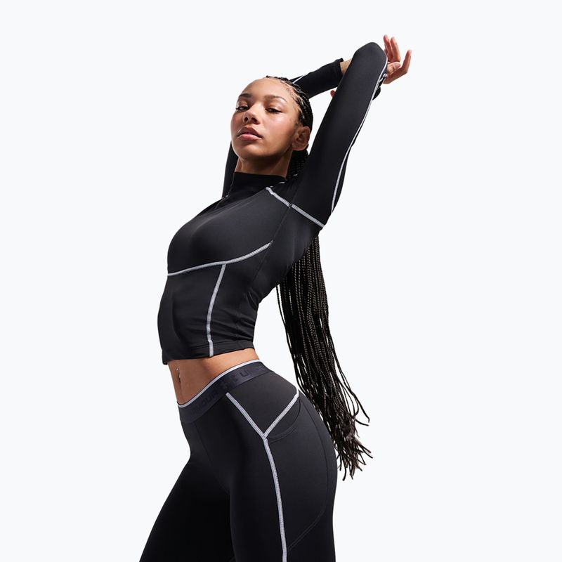Longsleeve de antrenament pentru femei Under Armour ColdGear Elite Mock ultimate black/reflective 5
