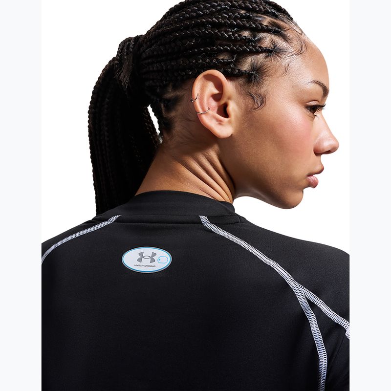 Longsleeve de antrenament pentru femei Under Armour ColdGear Elite Mock ultimate black/reflective 7