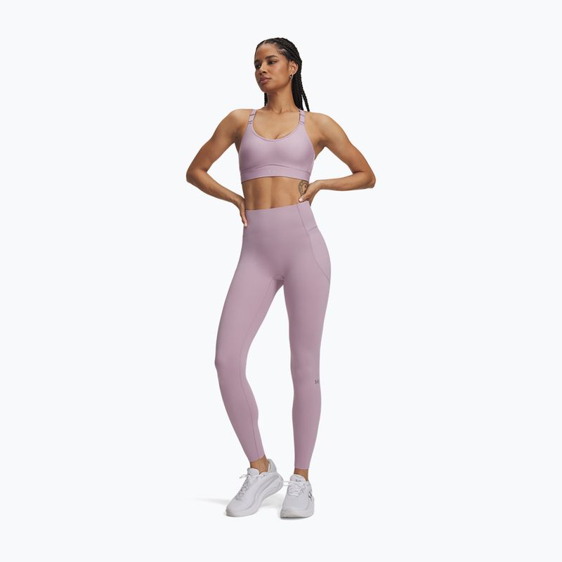 Colanți de antrenament pentru femei Under Armour Vanish Elite Leggings mauve pink/metallic silver 2