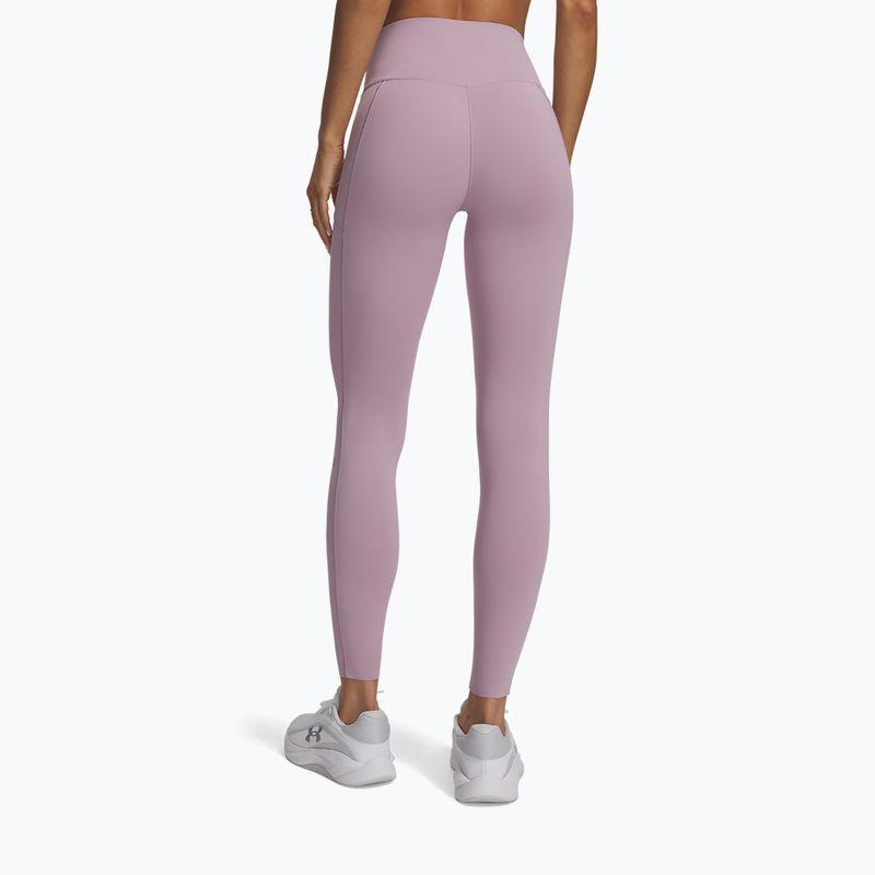 Colanți de antrenament pentru femei Under Armour Vanish Elite Leggings mauve pink/metallic silver 3