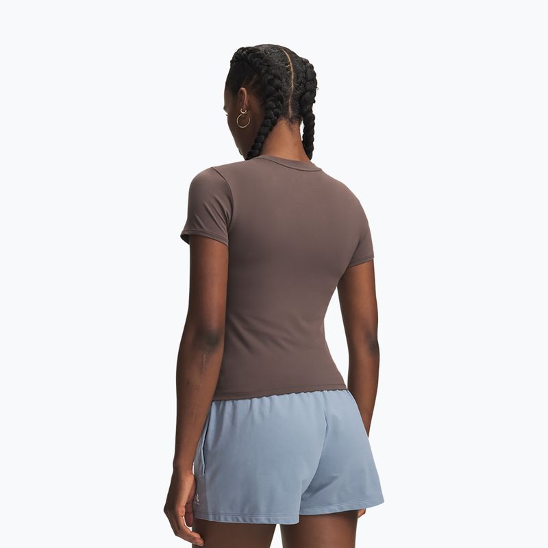 Tricou de antrenament pentru femei Under Armour Motion Fitted SS peppercorn/white 2
