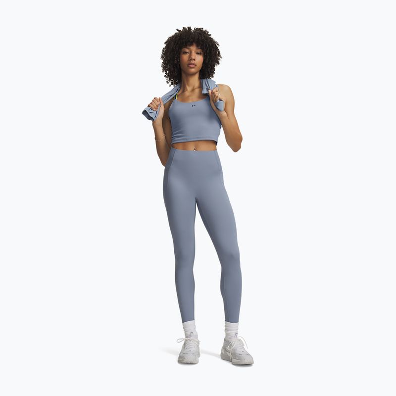 Colanți de antrenament pentru femei Under Armour Vanish Elite Leggings blue wind/metallic silver 2