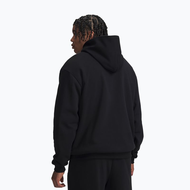 Bluză pentru bărbați Under Armour Icon Heavyweight Terry Hoodie ultimate black/ultimate black 2