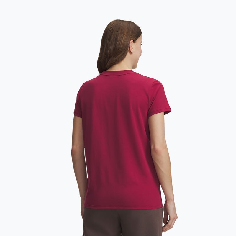 Tricou pentru femei Under Armour Rival Core claret/white 2