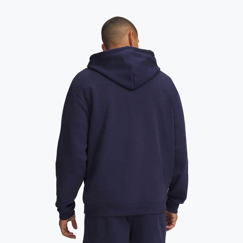 Bluză pentru bărbați Under Armour Rival Fleece Hoodie midnight navy/white 2