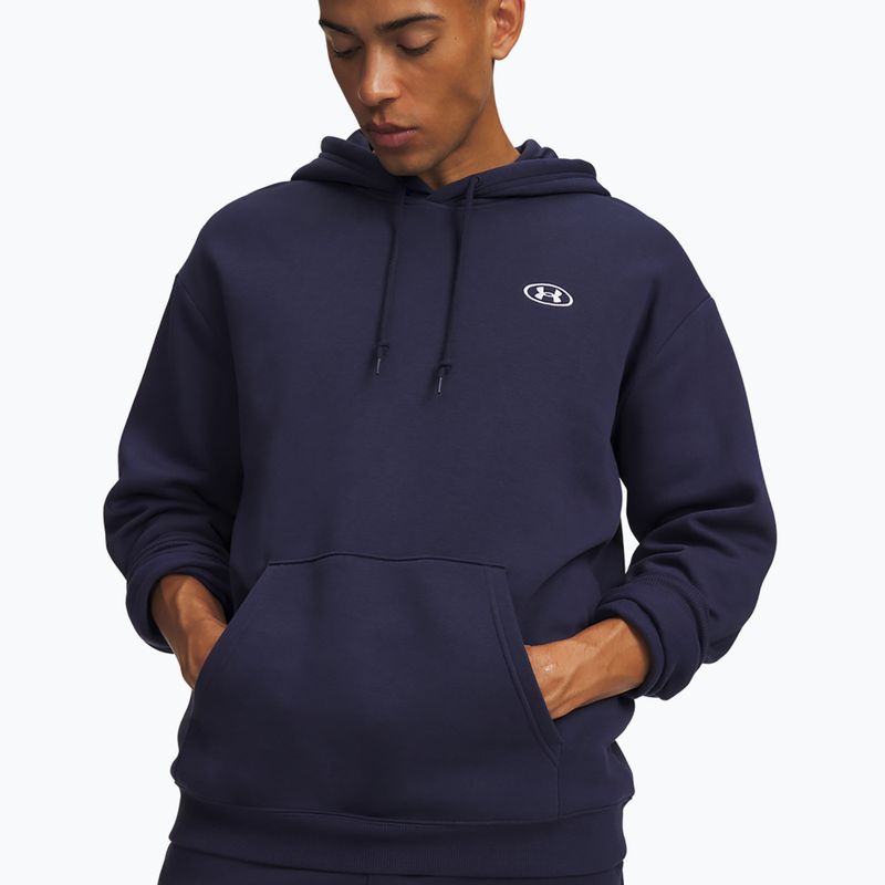 Bluză pentru bărbați Under Armour Rival Fleece Hoodie midnight navy/white 3