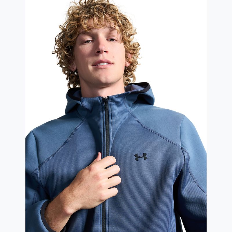 Bluză de antrenament pentru bărbați Under Armour Unstoppable Fleece downpour gray/black 5