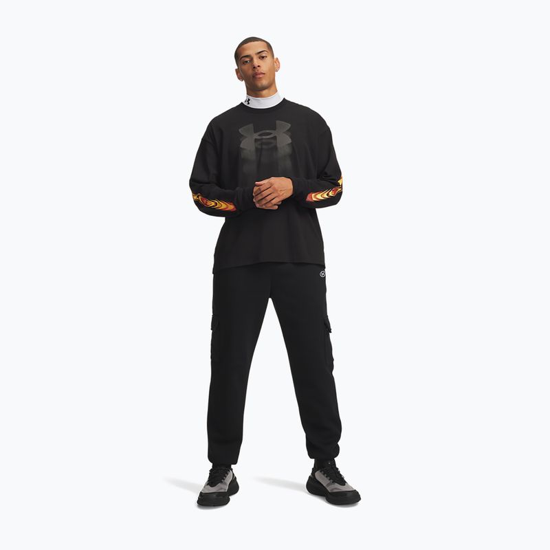 Pantaloni pentru bărbați Under Armour Rival Fleece Cargo ultimate black/white 2