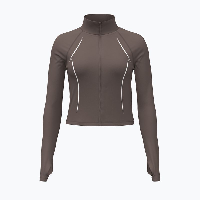 Bluză de antrenament pentru femei Under Armour Meridian Contour Full Zip peppercorn/white/peppercorn