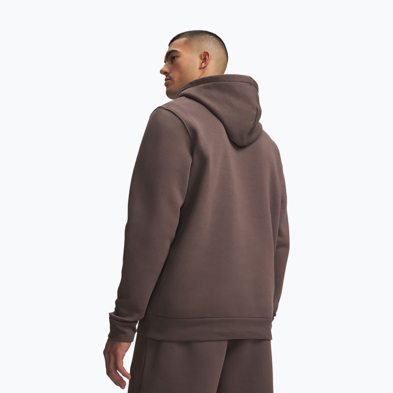 Bluză pentru bărbați Under Armour Essential Fleece Hoodie peppercorn/peppercorn 2