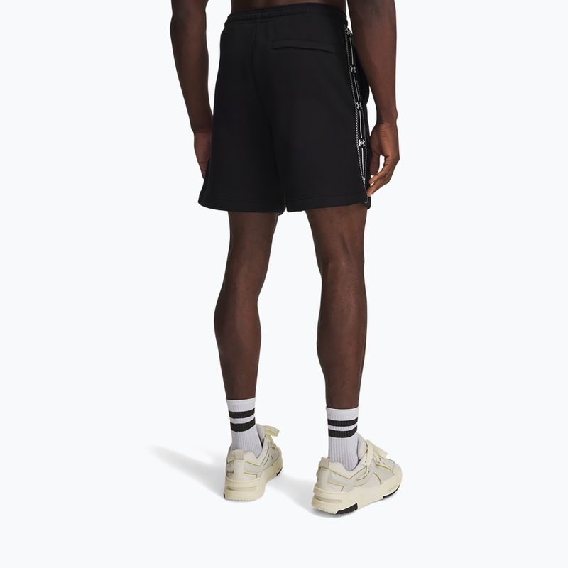 Pantaloni scurți pentru bărbați Under Armour Icon Fleece Taped Shorts ultimate black/white 3