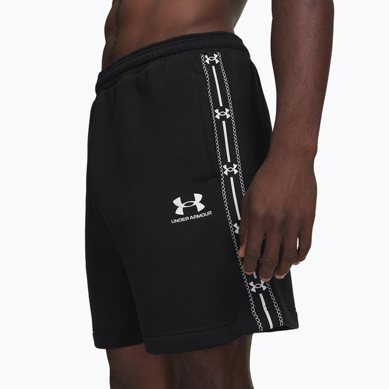 Pantaloni scurți pentru bărbați Under Armour Icon Fleece Taped Shorts ultimate black/white 4