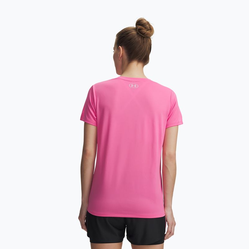 Tricou de antrenament pentru femei Under Armour Tech SSV Solid pink frenzy/prime pink 2