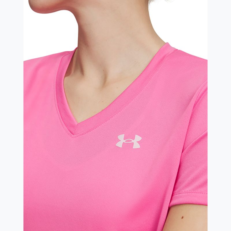 Tricou de antrenament pentru femei Under Armour Tech SSV Solid pink frenzy/prime pink 3