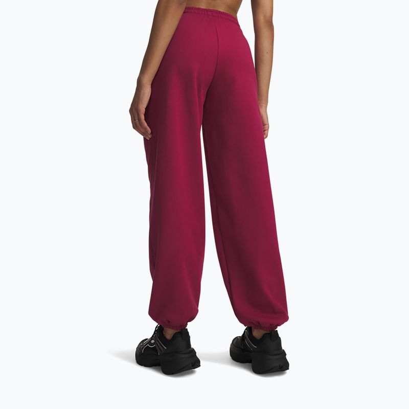 Pantaloni pentru femei Under Armour Icon Fleece Gym Pant claret/white 3