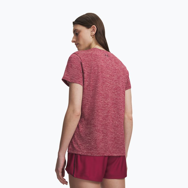 Tricou de antrenament pentru femei Under Armour Tech V-Twist claret/ox blood 2