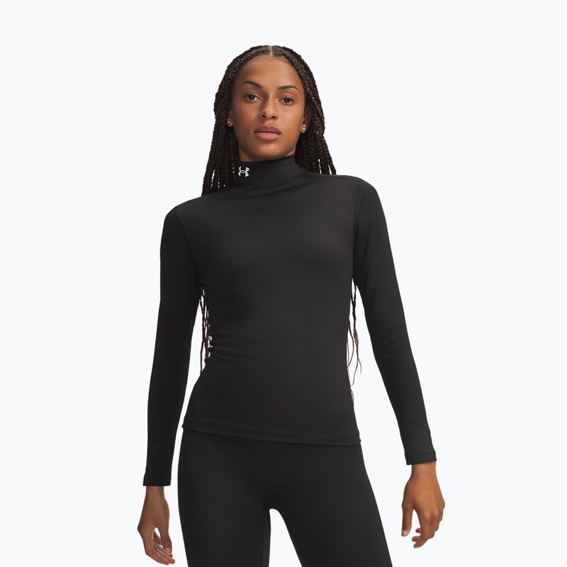 Longsleeve de antrenament pentru femei Under Armour ColdGear Mock LS ultimate black/white