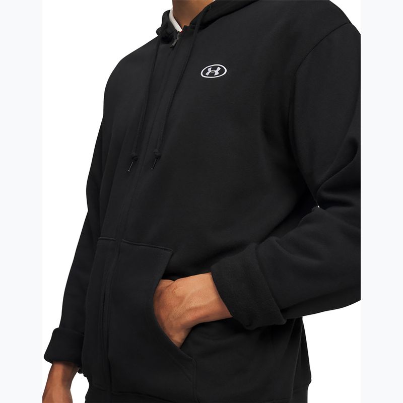 Bluză pentru bărbați Under Armour Rival Fleece Full Zip ultimate black/white 3