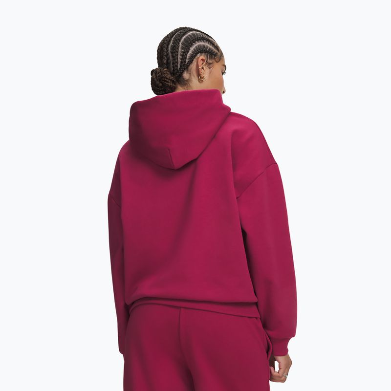 Bluză pentru femei Under Armour Icon Fleece Hoodie claret/white 2