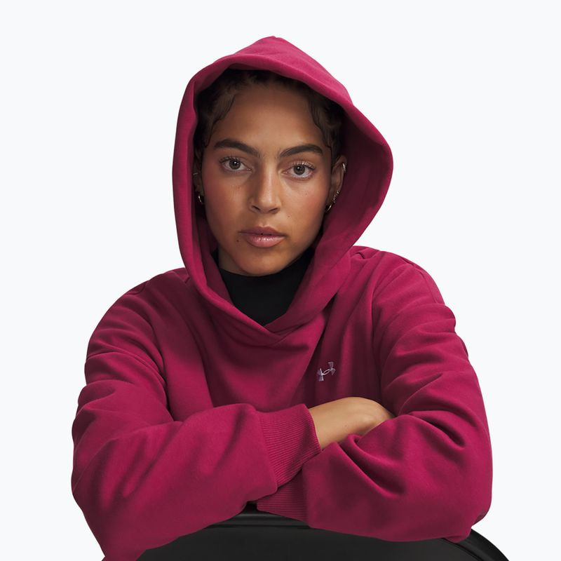 Bluză pentru femei Under Armour Icon Fleece Hoodie claret/white 3