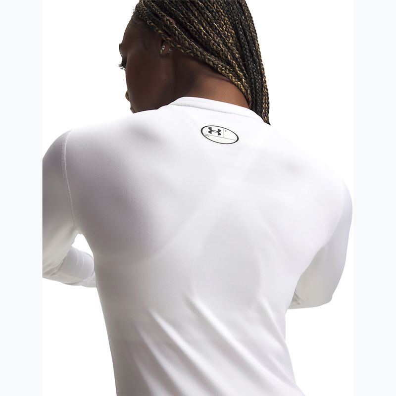 Longsleeve de antrenament pentru femei Under Armour ColdGear Crew white/halo gray 3