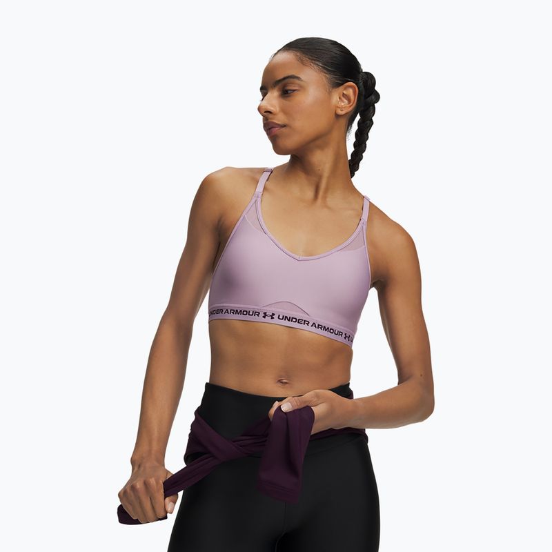 Sutien de antrenament Under Armour Crossback Low mauve pink/purple echo