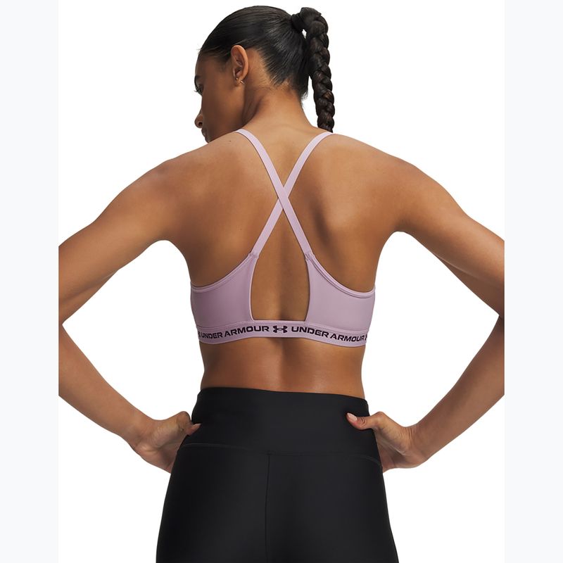 Sutien de antrenament Under Armour Crossback Low mauve pink/purple echo 2