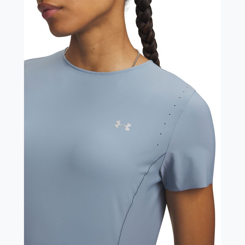 Tricou de antrenament pentru femei Under Armour Vanish Elite SS blue wind/metallic silver 3