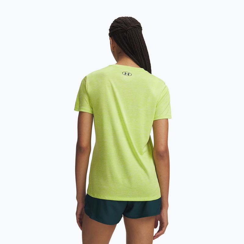 Tricou de antrenament pentru femei Under Armour Tech Twist green citrine/arden green 2
