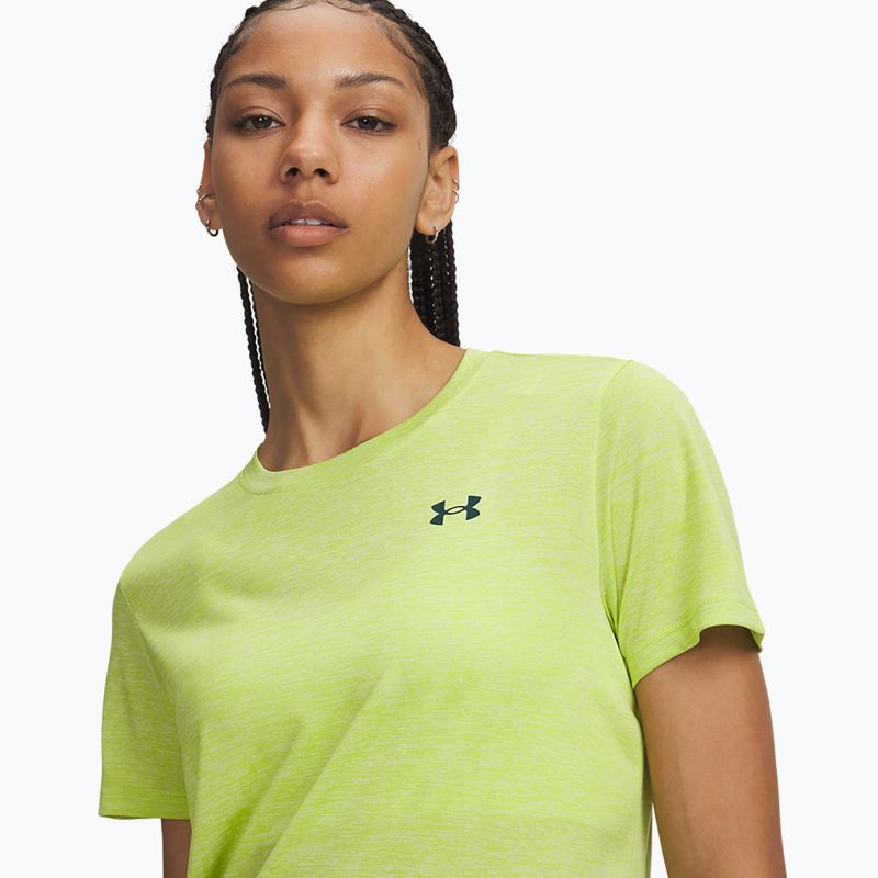 Tricou de antrenament pentru femei Under Armour Tech Twist green citrine/arden green 3