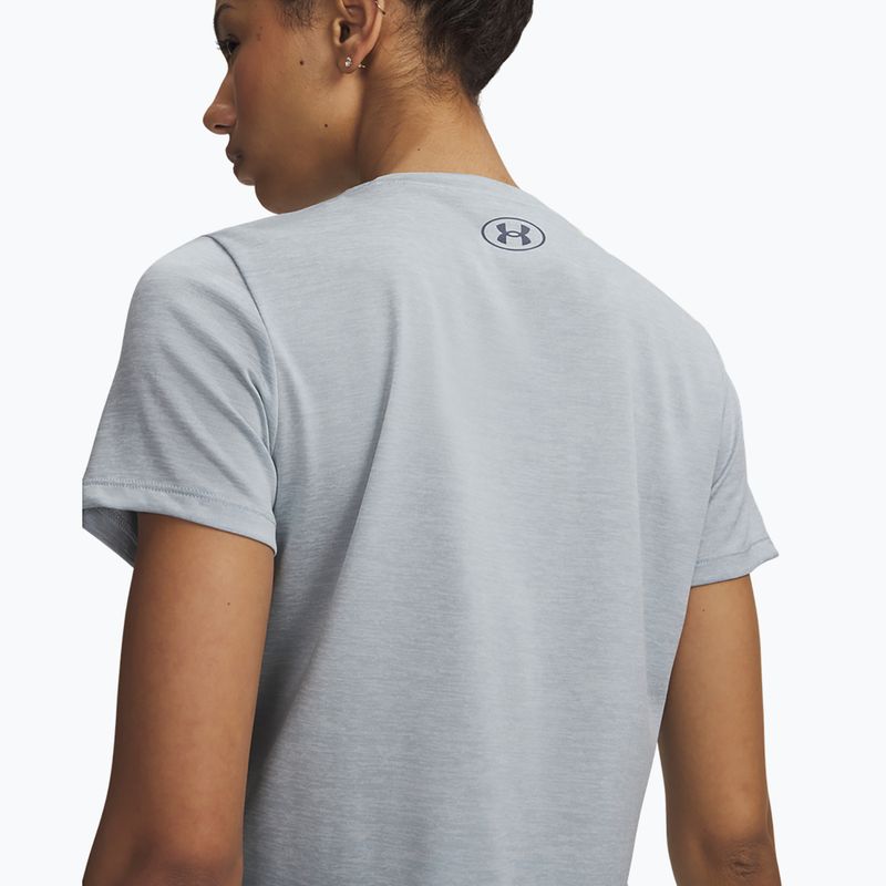 Tricou de antrenament pentru femei Under Armour Tech Twist blue fog/downpour gray 3
