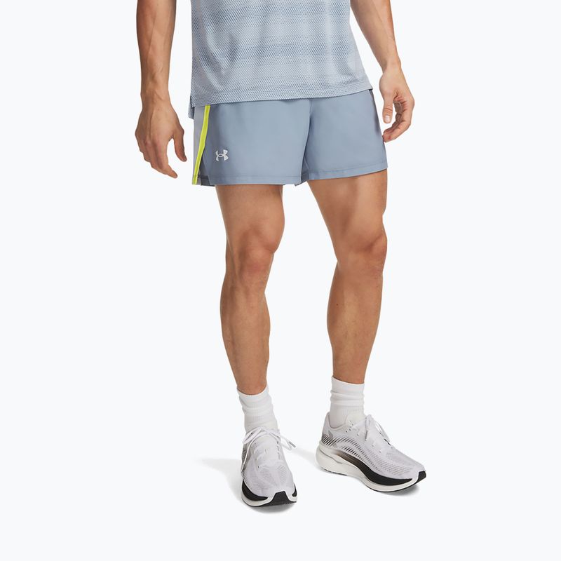 Pantaloni scurți de alergare pentru bărbați Under Armour Launch 5" Shorts blue wind/flash light/reflective