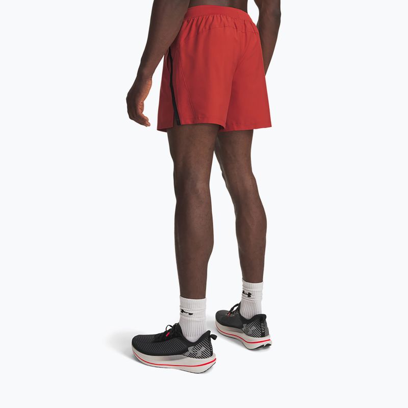 Pantaloni scurți de alergare pentru bărbați Under Armour Launch 5" Shorts heritage red/black/reflective 3