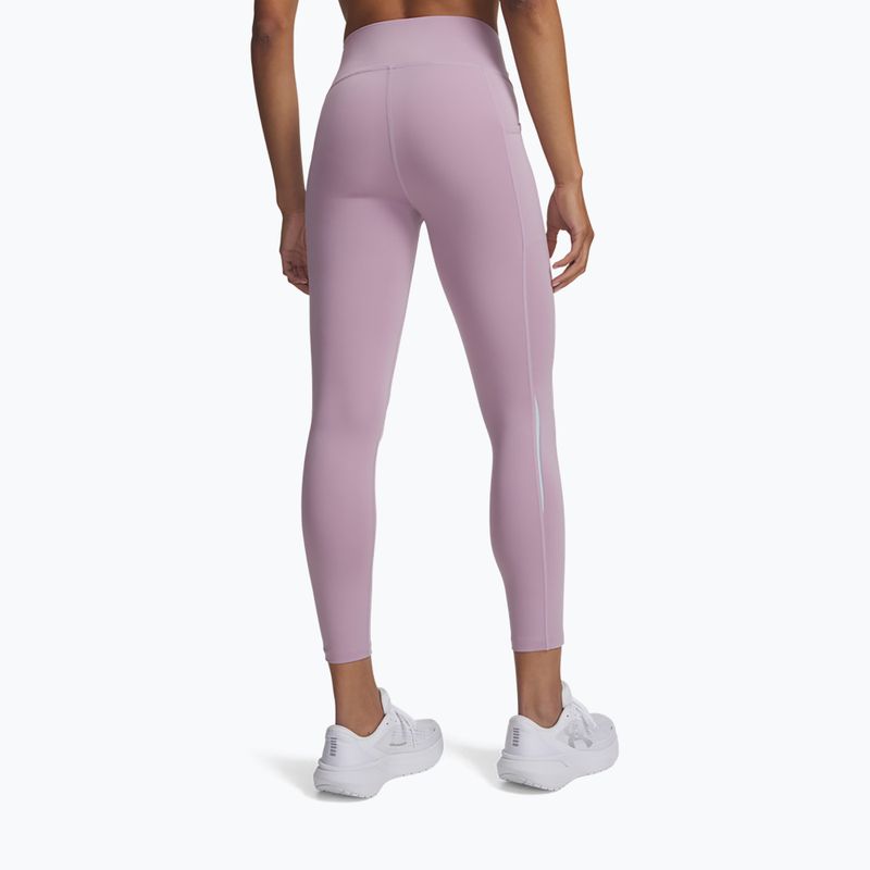 Colanți de alergare pentru femei Under Armour Velociti Ankle Tights mauve pink/reflective 3