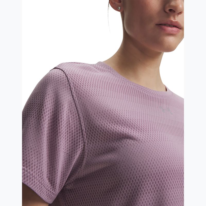 Tricou de alergare pentru femei Under Armour Velociti SS mauve pink/reflective 3
