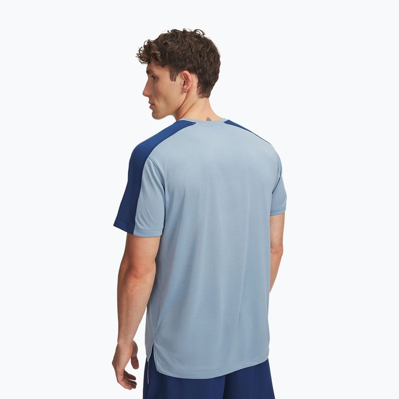 Tricou de alergare pentru bărbați Under Armour Velociti Reflect blue wind/blackout navy/reflective 2