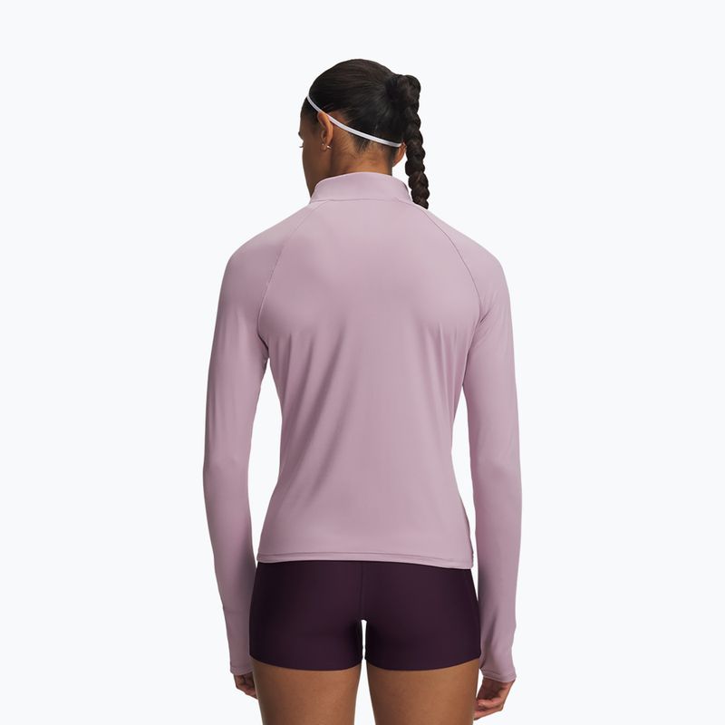 Bluză pentru femei de alergare Under Armour Velociti Half Zip mauve pink/reflective 2