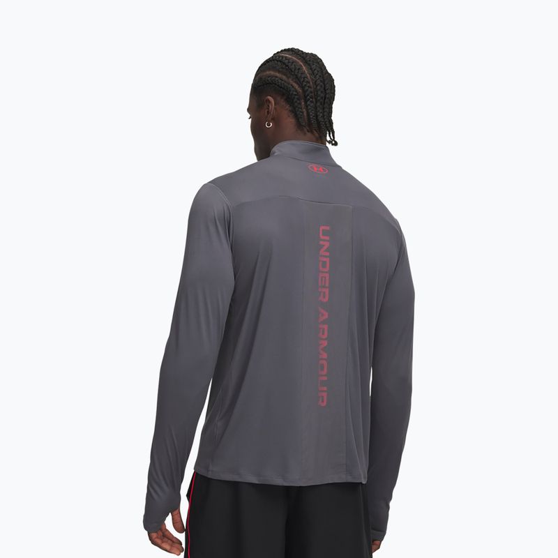 Bluză pentru bărbați Under Armour Tech Utility 1/4 Zip castlerock/racer red 2