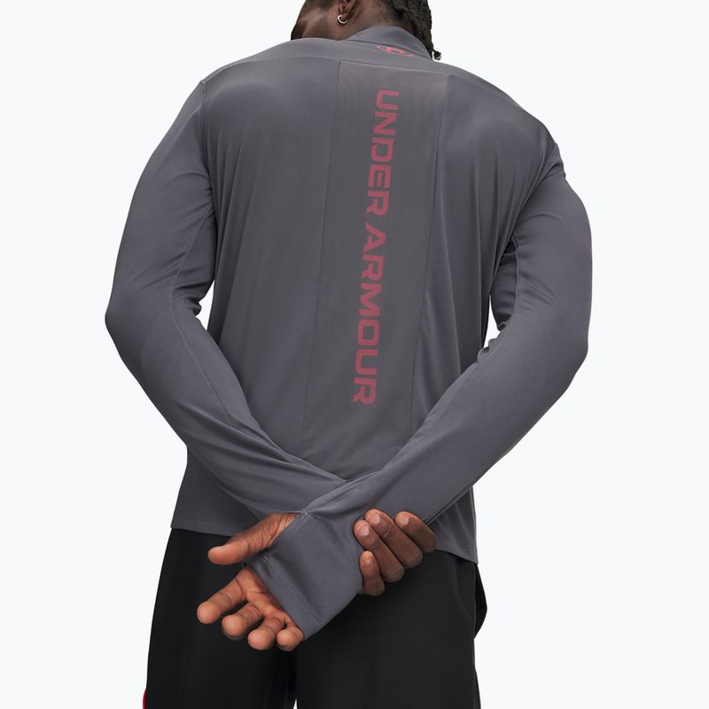 Bluză pentru bărbați Under Armour Tech Utility 1/4 Zip castlerock/racer red 3