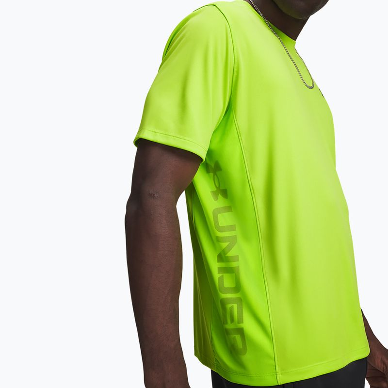 Tricou de antrenament bărbați Under Armour Tech Utility SS green citrine/black 3