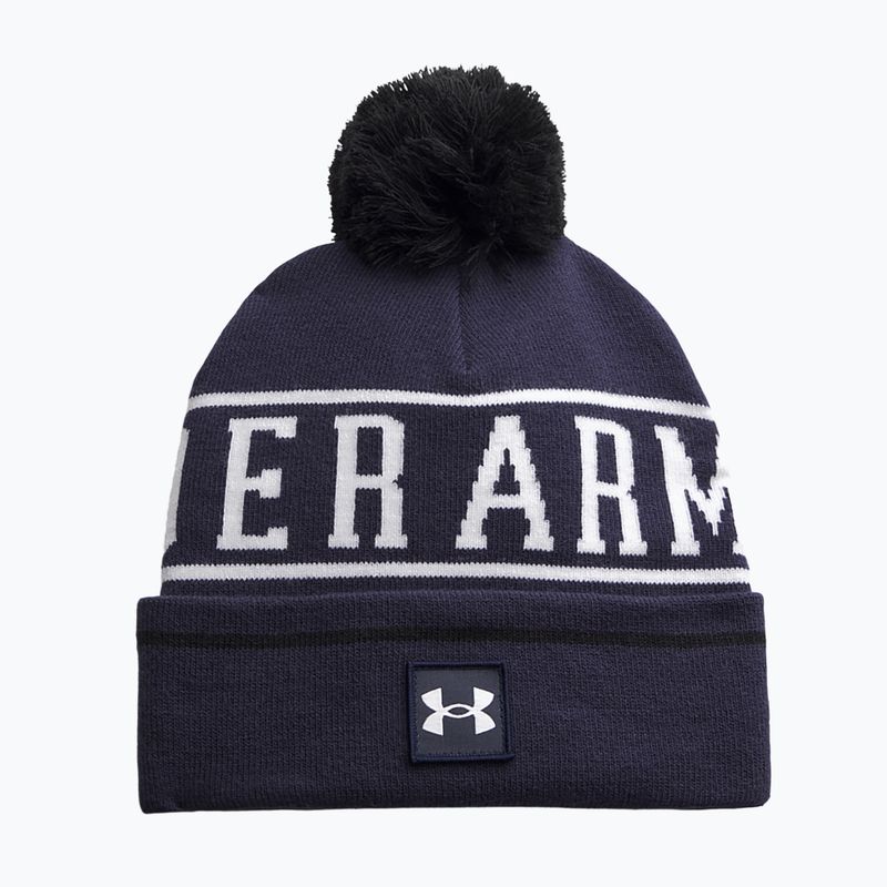 Căciulă de iarnă pentru bărbați Under Armour Halftime Pom Beanie midnight navy/white/white