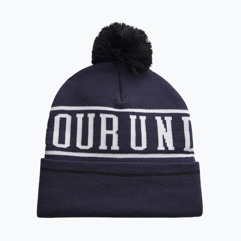 Căciulă de iarnă pentru bărbați Under Armour Halftime Pom Beanie midnight navy/white/white 2