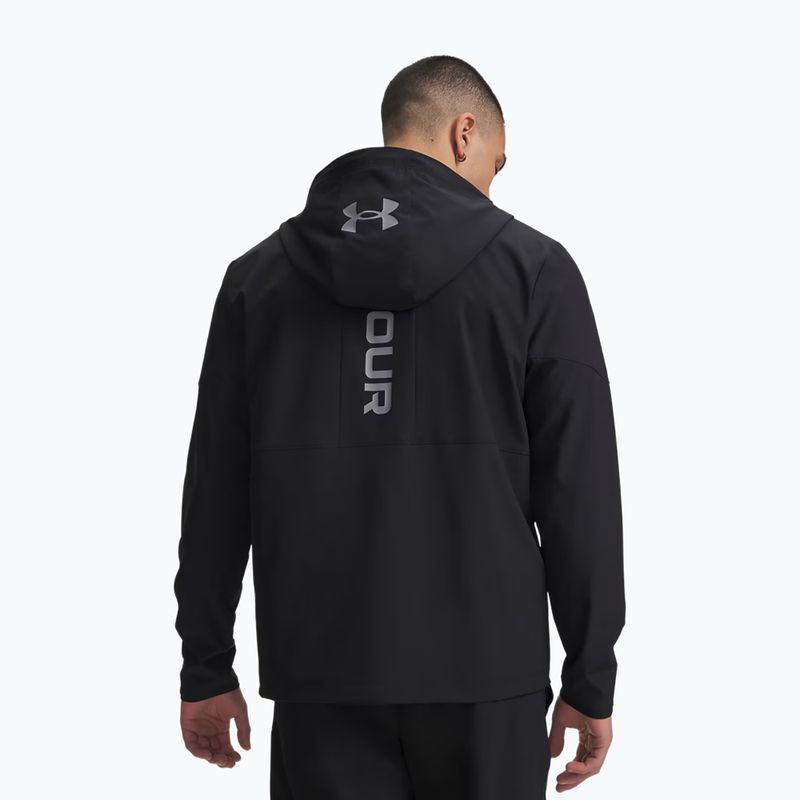 Geacă de antrenament pentru bărbați Under Armour Tech Utility Woven Jacket black/black/steel 2