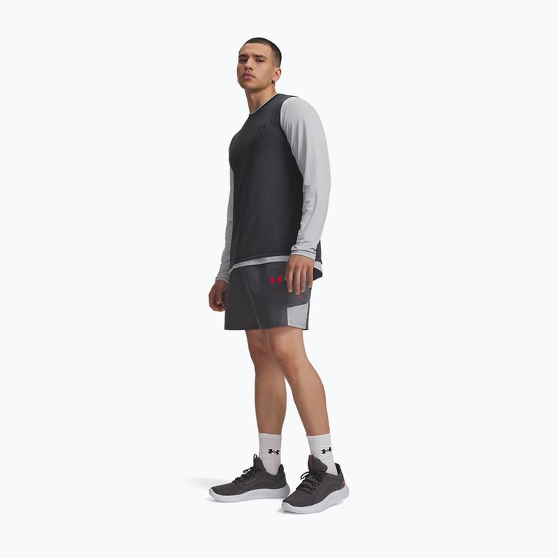 Pantaloni scurți de antrenament pentru bărbați Under Armour Tech Utility Shorts castlerock/mod gray/racer red 2